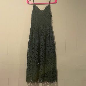 Lace A-Line Midi Dress